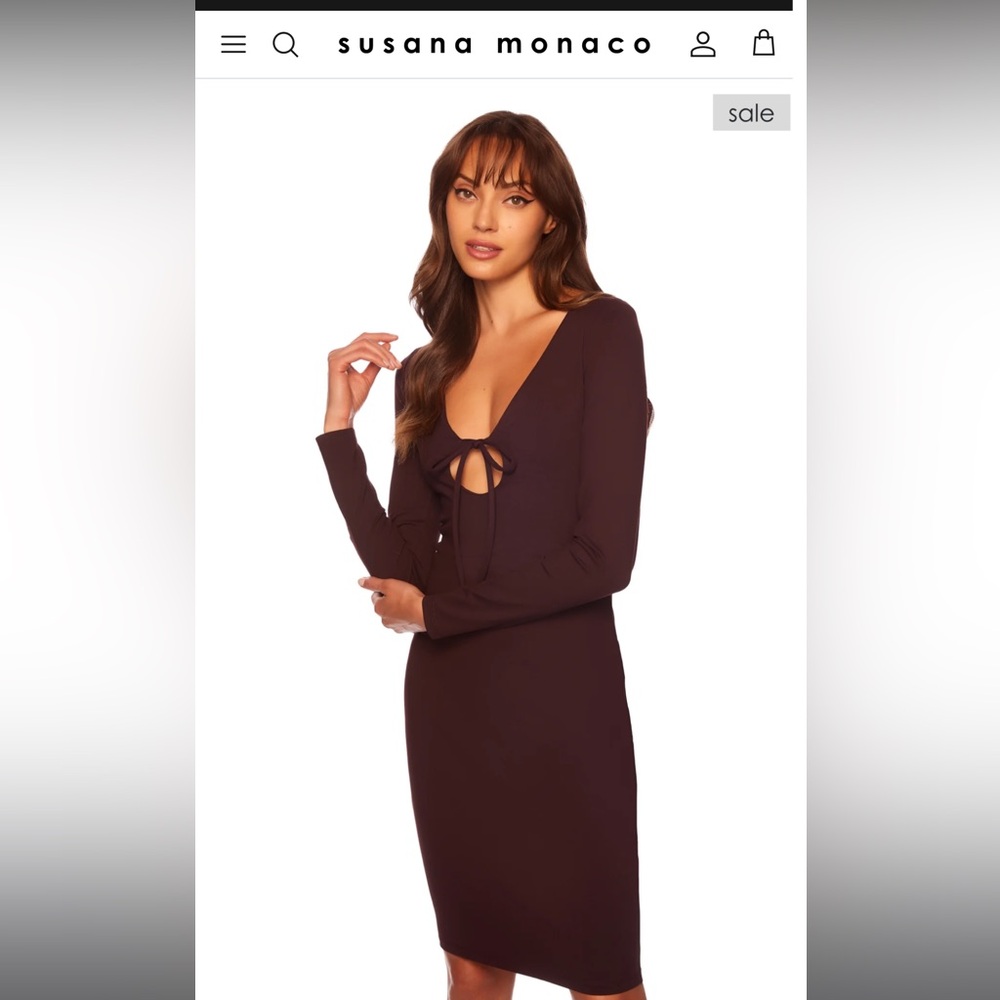 Susana Monaco circle tie midi dress